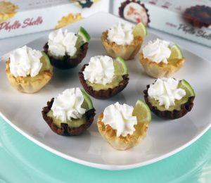 key lime phyllo tartlets