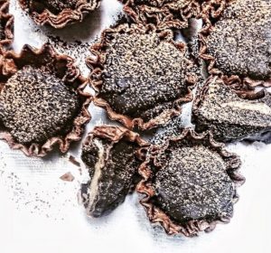 group of chocolate almond butter cups