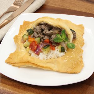 alternative lamb phyllo basket