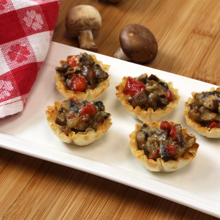 Creamy Wild Mushrooms in Phyllo Cups - Spiced Peach Blog