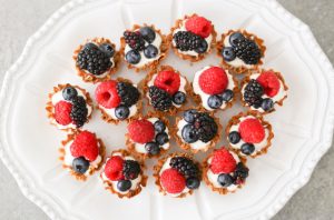 easy berry tarlets - toppings