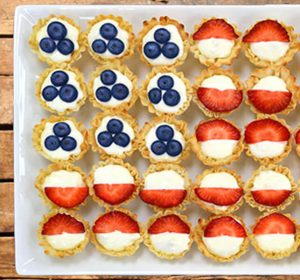 fourth of july - phyllo flag tart