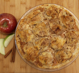 apple ruffle phyllo pie