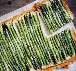 herbed ricotta asparagus tart
