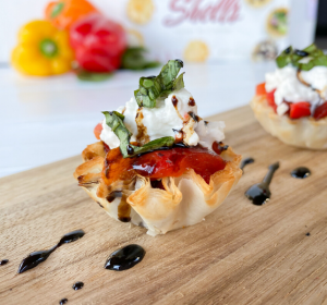 Roasted Red Peppers Burrata Cheese Phyllo Cups - Athens Foods