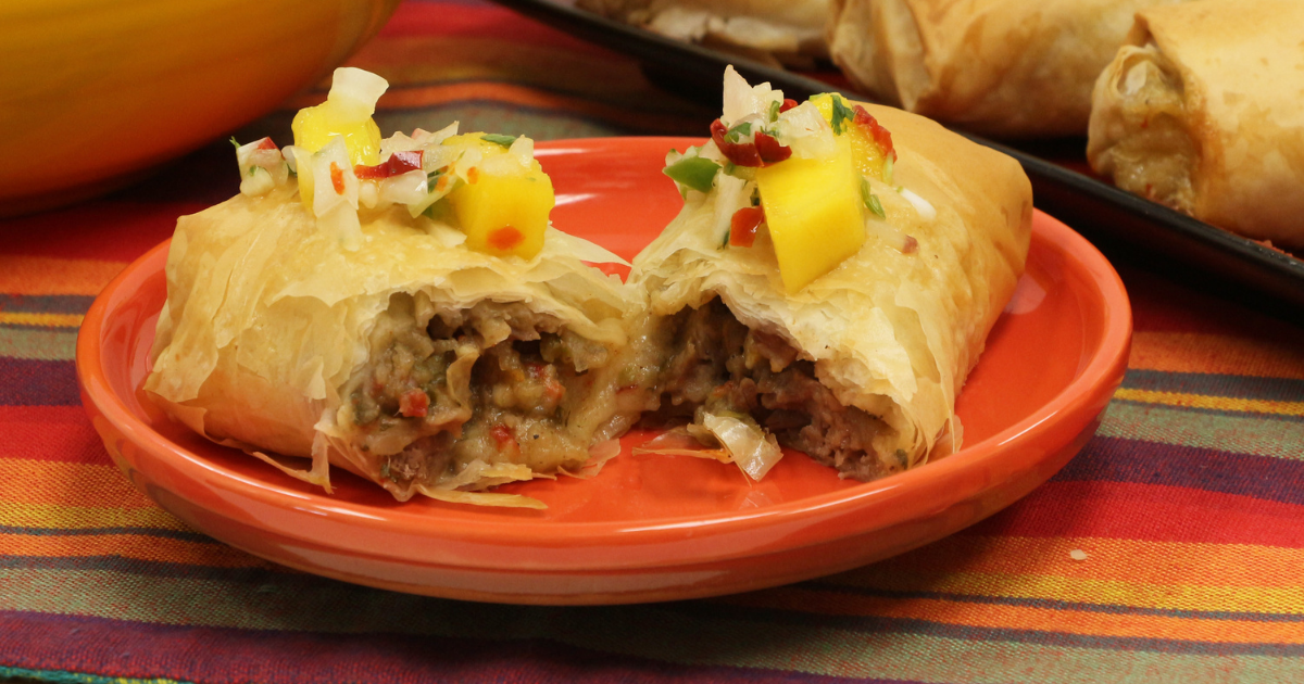 Athens Foods | Phyllo Chimichangas With Mango Salsa - Athens Foods
