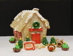 phyllo gingerbread house