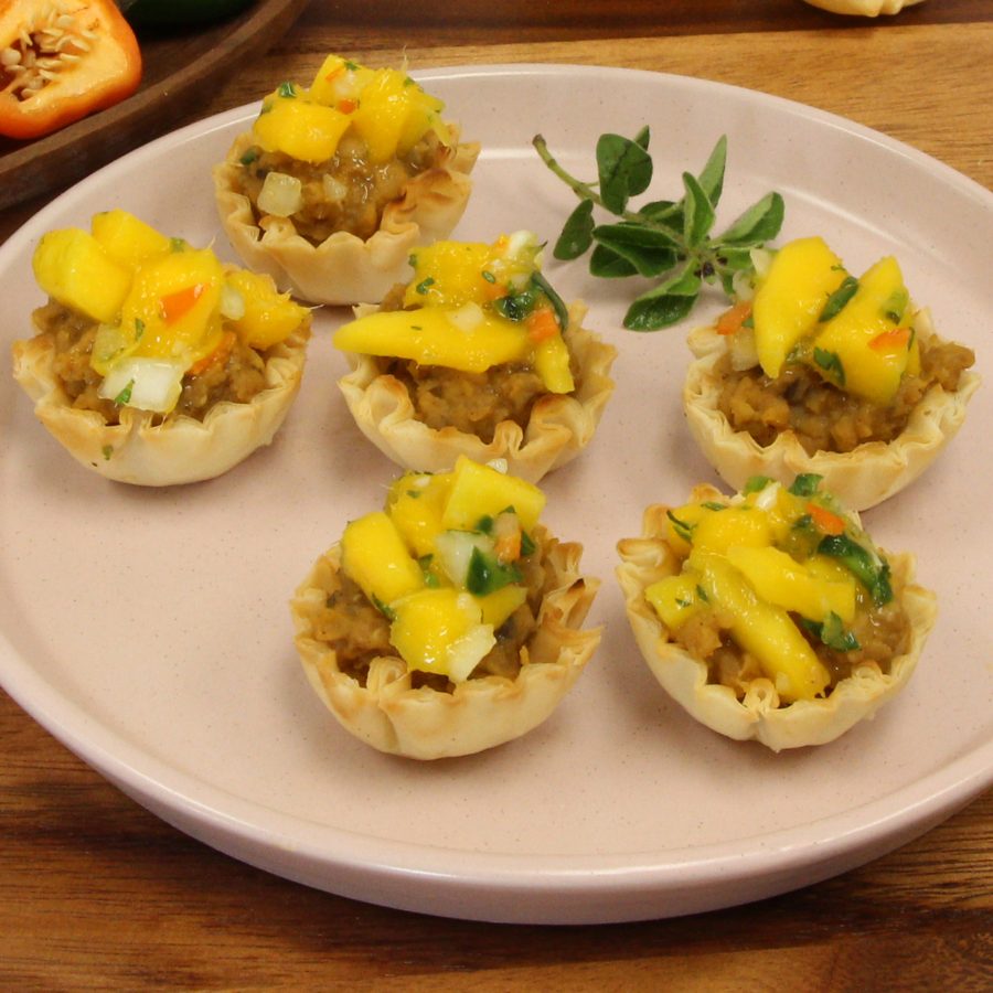 Athens Foods | Red Lentils With Mango Salsa Phyllo Bites - Athens Foods