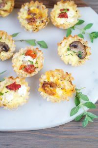 Easy Mini Quiches on Plate
