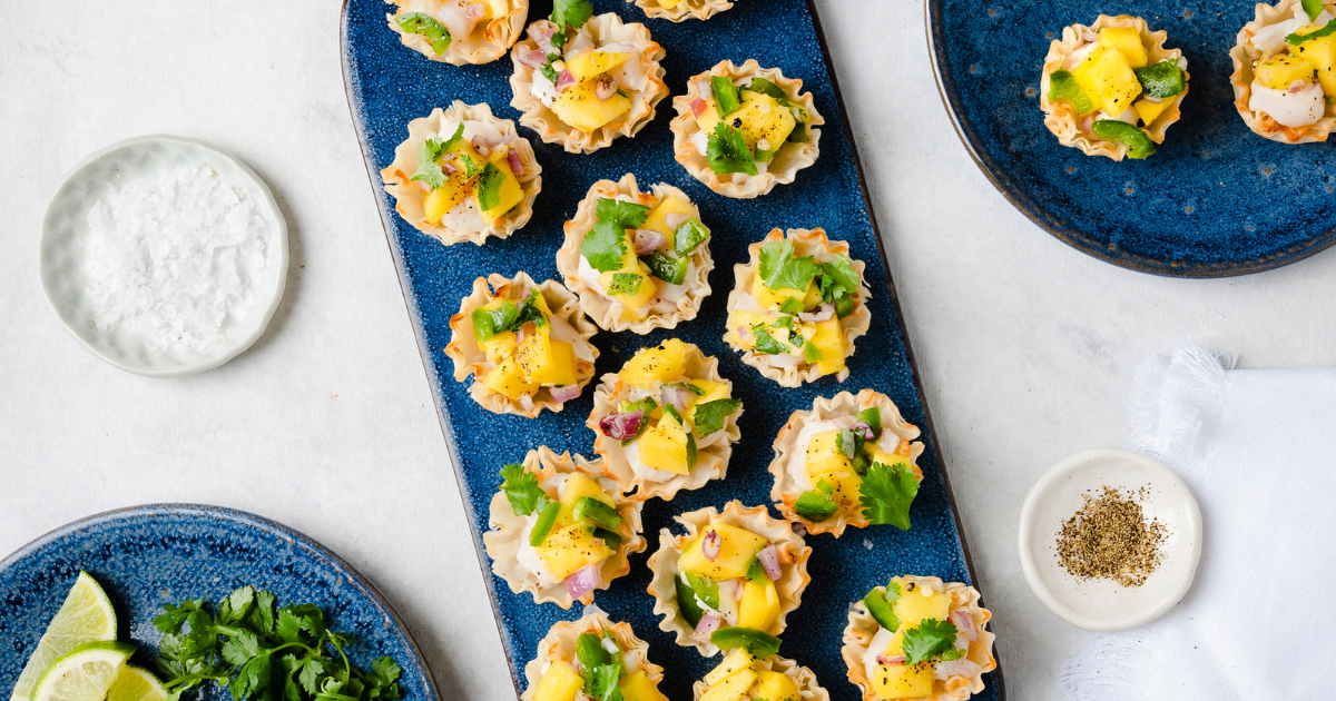 Athens Foods | Scallop Ceviche with Mango Salsa Cups Recipe | Athens Foods