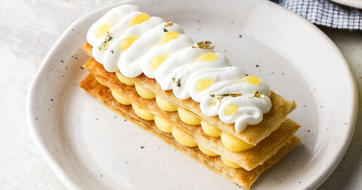 Lemon Mille Feuille with Phyllo Dough - Baran Bakery