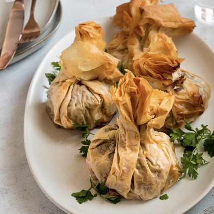 Individual Phyllo Wrapped Beef Wellingtons
